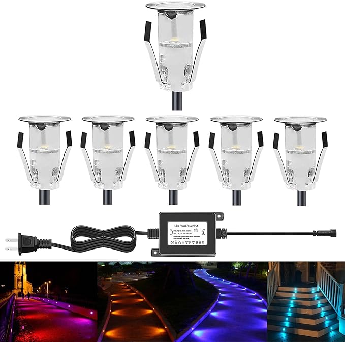 LED Deck Lights 0.7" Tiny Deck Driveway Light Dock Path Step Road Light Outdoor by QACALEDOutdoorRecessedDeckLightingKits