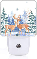 Vintage Deer Forest Night Light, Plug-into Winter Animals Nightlight White LED by Unknown