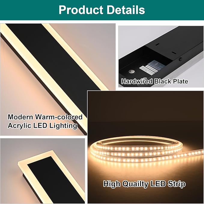 2 Pack Long Outdoor Led Wall Light - Image 6