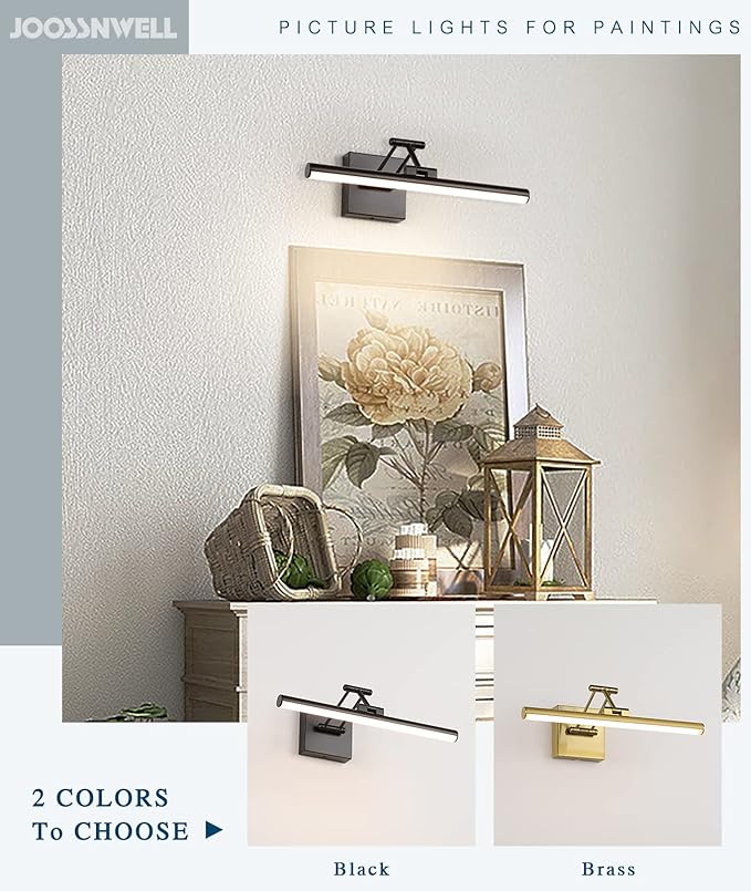 Joossnwell Modern Picture Light Black LED Picture Frame Lights - Image 4
