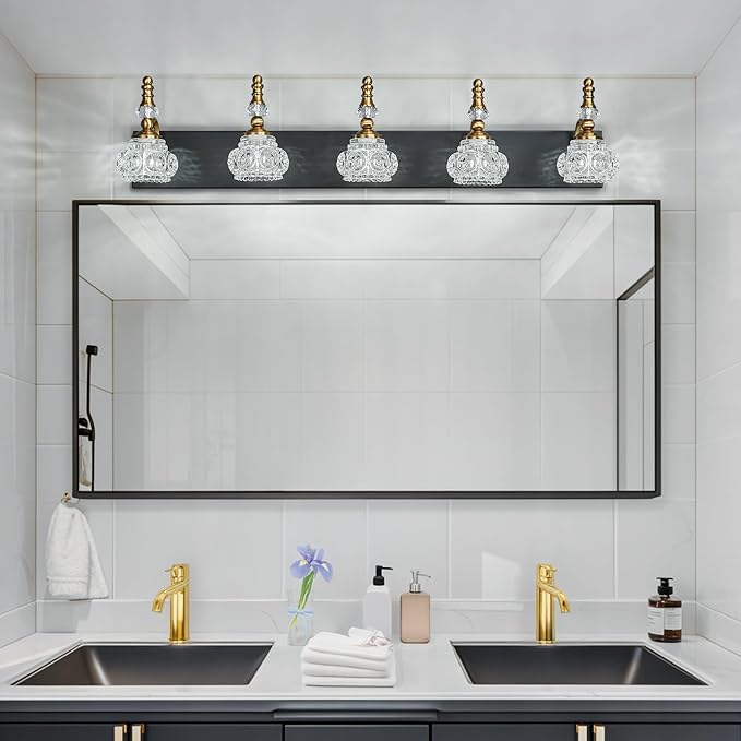 Modern Glass Crystal Vanity Light - Image 5