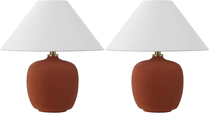 JONATHAN Y JYL5600C-SET2 Delphi 18.25" Minimalist Scandinavian Resin/Iron LED - Image 8