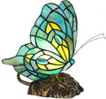 Small Tiffany Table lamp Stained Glass Butterfly Desk Lamp 7X5X9.8 Inch Accent by ZJART
