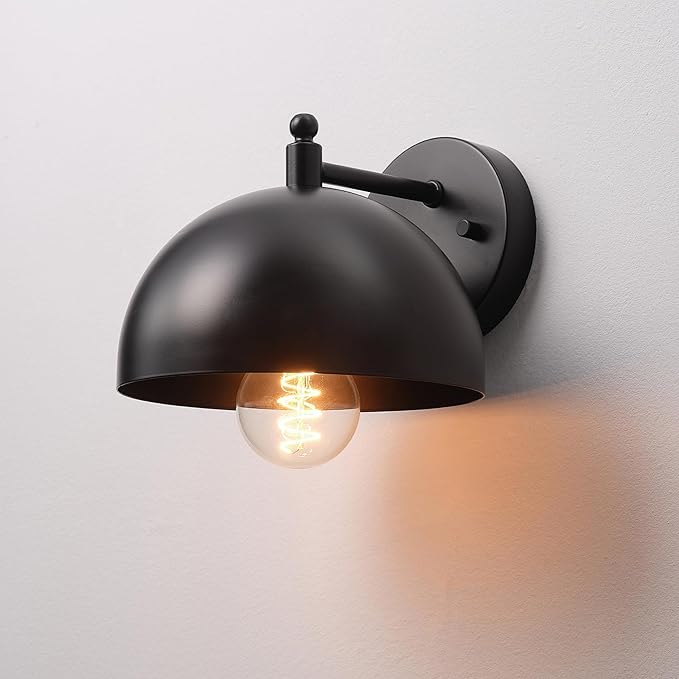 GLOBE Electric 65000047 1-Light Wall Sconce, Matte Black, Wall Lights - Image 6