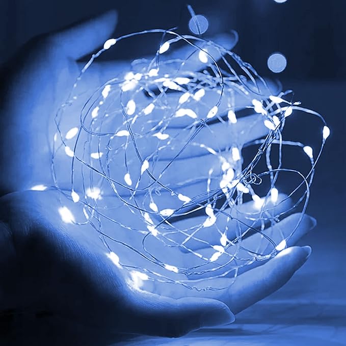 Dazzle Bright Fairy Lights Battery Operated, 2 Pack Total 40FT 120LED Silver - Image 5