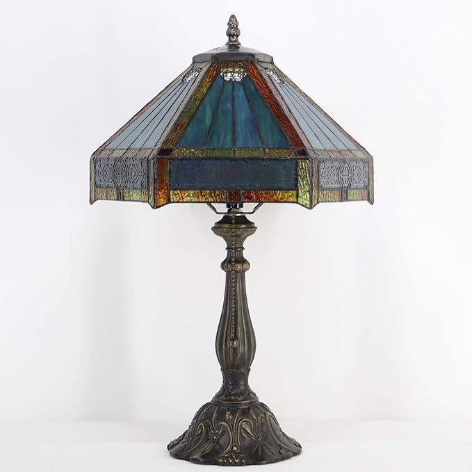 Tiffany Style Lamp Stained Glass Table Lamp Memory Sympathy Desk Reading Light - Image 8