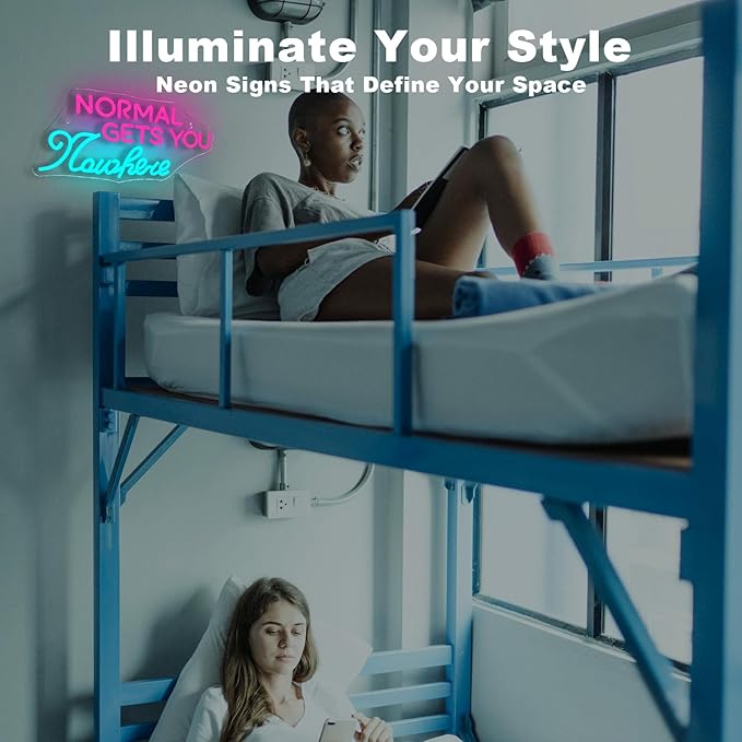 Wanxing LED Neon Sign for Wall Decor, Normal Gets You Nowhere Neon Light - Image 8