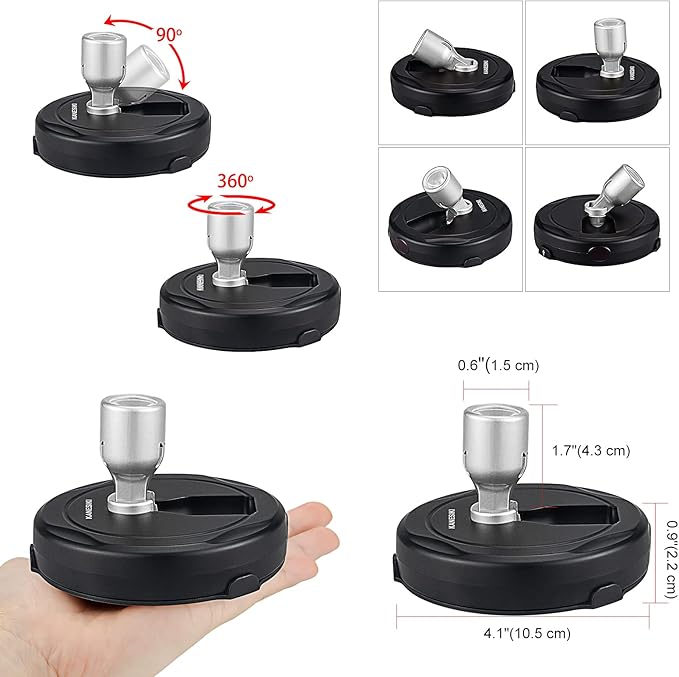 Wireless Spotlight Battery Operated, LED Picture Lights, Stick on Uplighting - Image 6