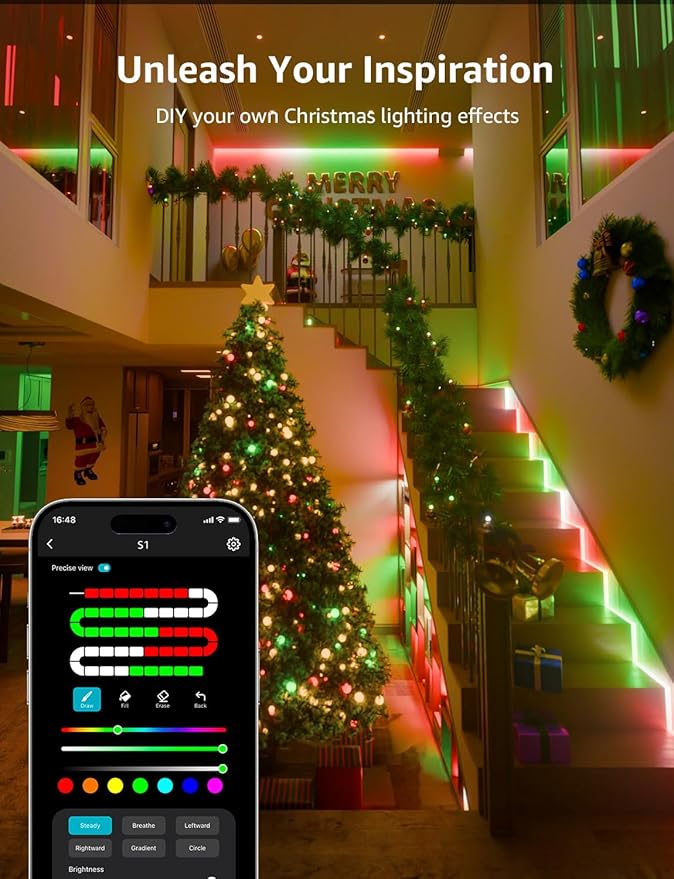 Lepro S1 AI LED Strip Lights for Christmas Decorations, 32.8ft Smart RGB Light - Image 6