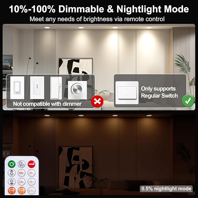 Recessed Lighting 5/6 Inch Color Changing LED Can Lights - Image 4