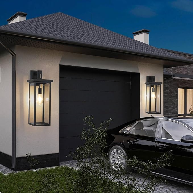tewei 2 Pack Large Size Outdoor Wall Lantern Exterior Wall Light Fixture - Image 7