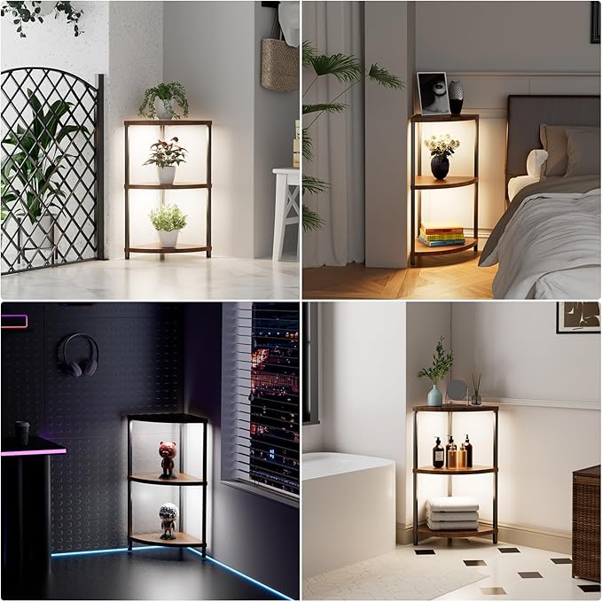 2-Pack Under Shelf Lighting for 3 Tier Corner Shelf Stand, Ultra-Bright 10 - Image 7