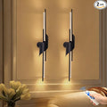 camuucci Battery Operated Black Wall Sconces Set of Two, Modern Wireless Wall by CAMUUCCIWALLSCONCES