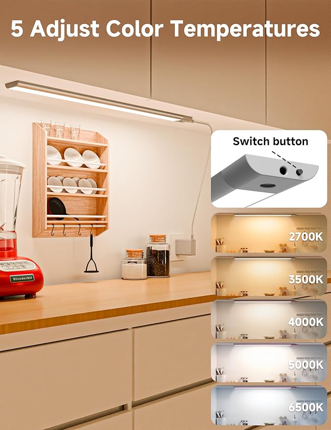 Joyzy Hand Wave Gesture Over The Sink Lighting Under Cabinet Lights, 19 Inch - Image 4