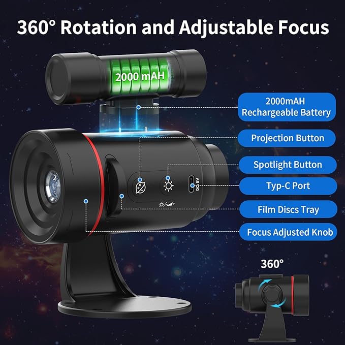 Star Light Projector Starry Night Light, Planetarium Galaxy Projector - Image 4