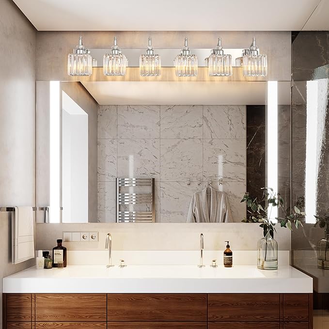 6 Light Bathroom Vanity Light Modern Chrome Vanity Light Fixtures Bathroom - Image 6