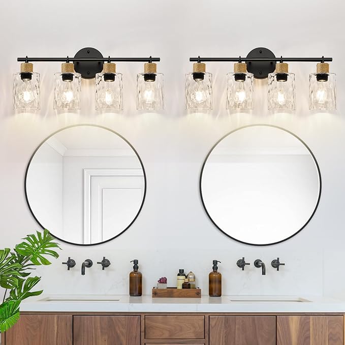 2025 Upgrade Bathroom Light Fixtures, 4-Light Coastal Vanity Lights - Image 8
