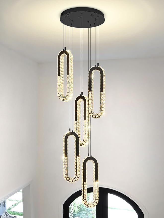 5-Lights Modern Crystal Chandelier - Image 4