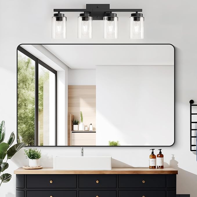 IZORRO Black Bathroom Vanity Light, 4-Light Vanity Lighting fixtures Over Mirror - Image 9