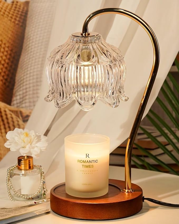 White Clear Candle Warmer Lamp by Funistree