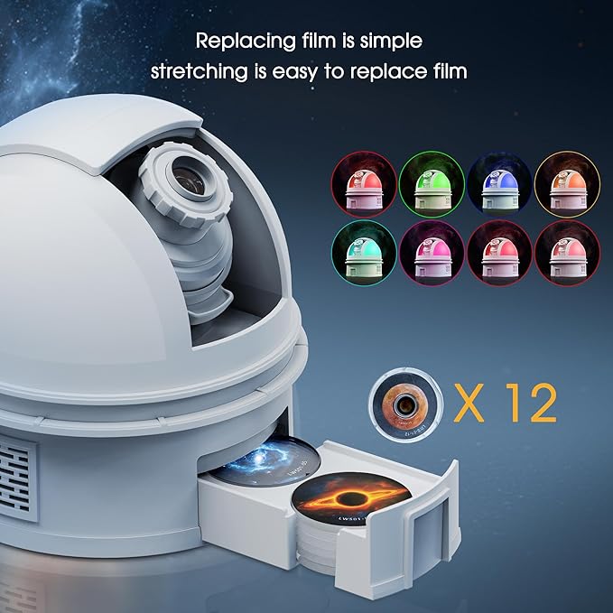 L LOHAS LED Galaxy Projector Night Light, 12 in 1 Star Projector Night Light - Image 2