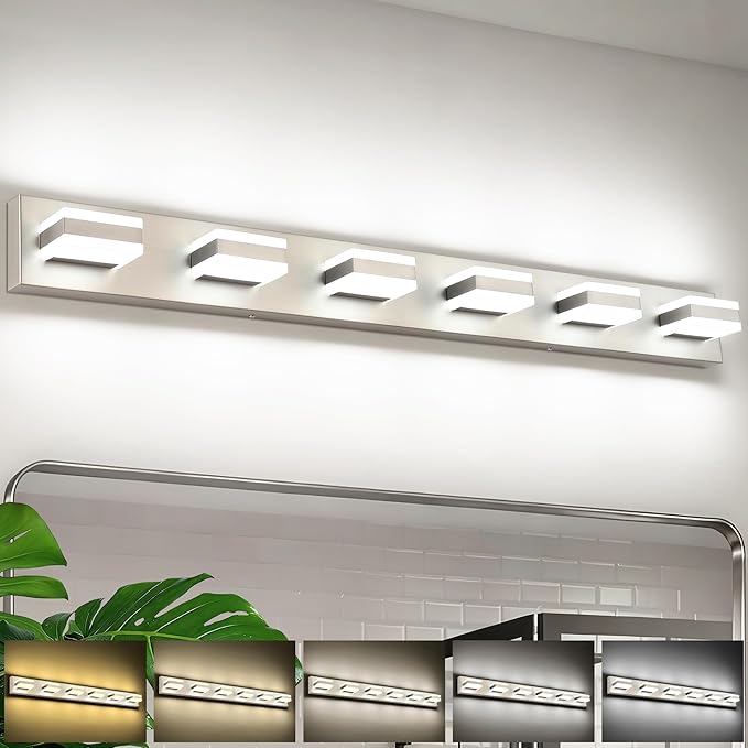 SOLFART Bathroom Vanity Lights, Brushed Nickel Light Fixtures by SOLFART