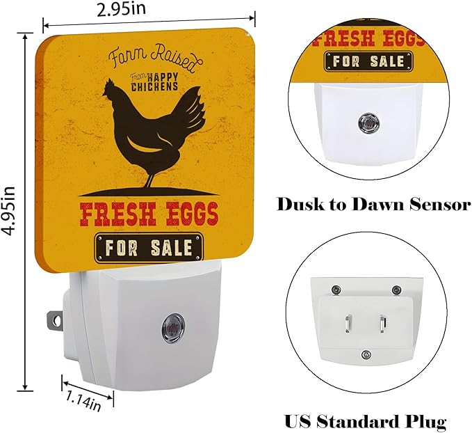 Funny Chicken Night Light, Plug Into Wall - Image 2