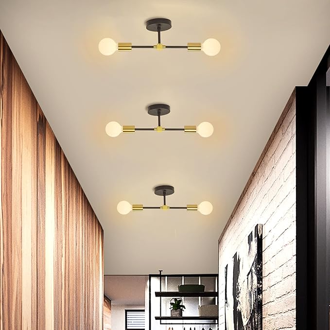 2 Lights Bathroom Wall Sconce Vanity Modern Industrial Wall Lamp Pole Wall - Image 5