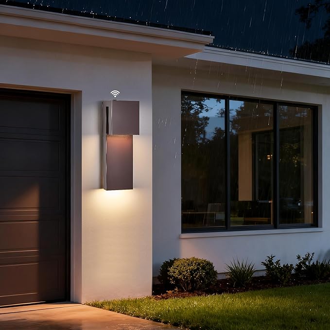 15IN Outdoor Wall Sconce Fixture, Dusk to Dawn Patio Lights, Waterproof - Image 4