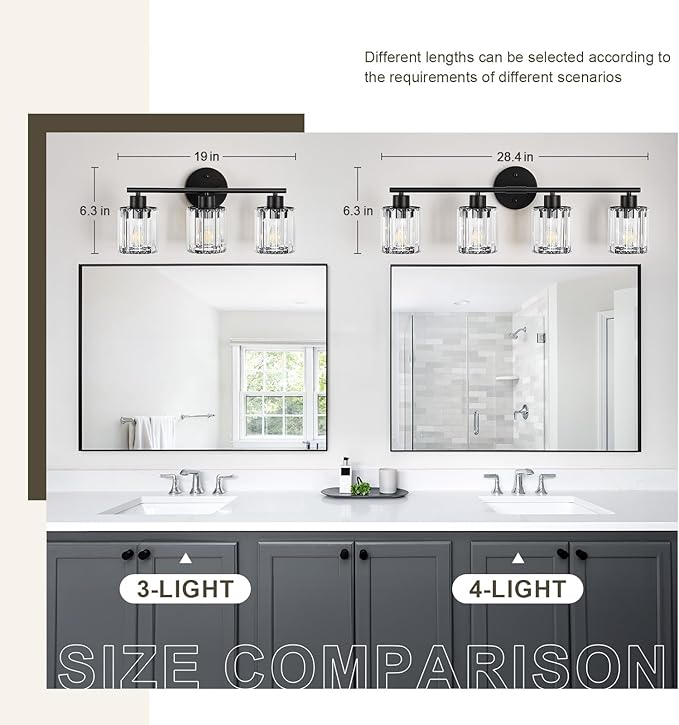 Crystal Bathroom Light Fixtures, Bathroom Lighting Fixtures Over Mirror - Image 5