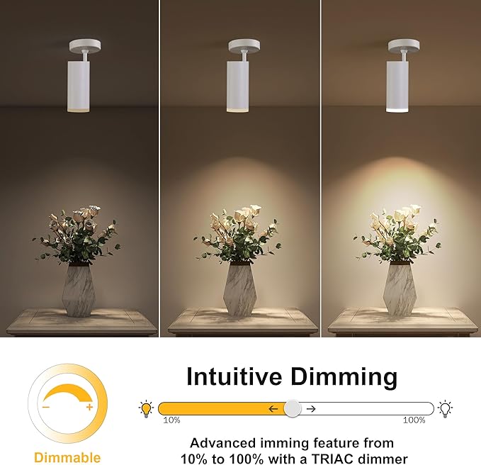 9W LED Dimmable Ceiling Spotlight Indoor – Adjustable Surface Mount Accent - Image 4
