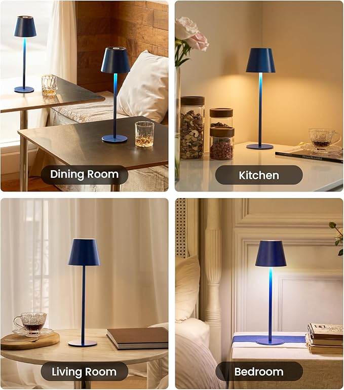 3 Pack Cordless Table Lamp, Portable Battery Operated Lamp - Image 8