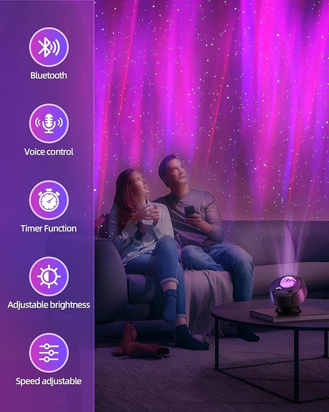 Largest Coverage Area Northern Lights, Galaxy Projector 15 Combinations - Image 6