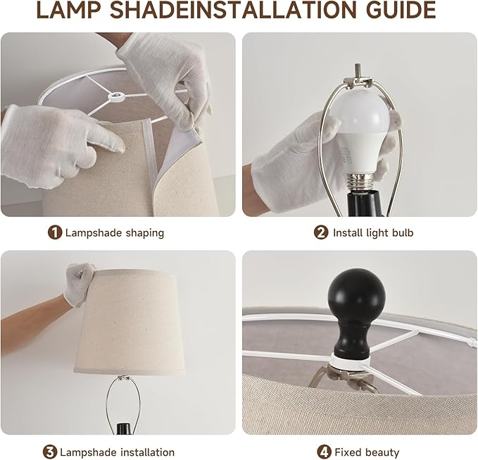 Terpsichore Lamps for Living Room Modern Farmhouse Table Lamp Bedside Reading - Image 6