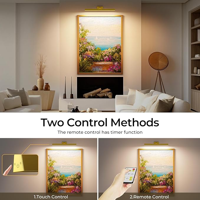 Picture Lights Wall Light 16in CCT Gallery Light | Battery Operated, Remote - Image 6