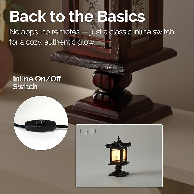 Traditional Korean Wood Lamp | Handmade Asian Oriental Table Lantern | Bedside - Image 5