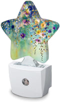Lvy Flowers Night Light, Abstract Watercolor Painting Plug-in Night Light Auto by SKYDAWNY
