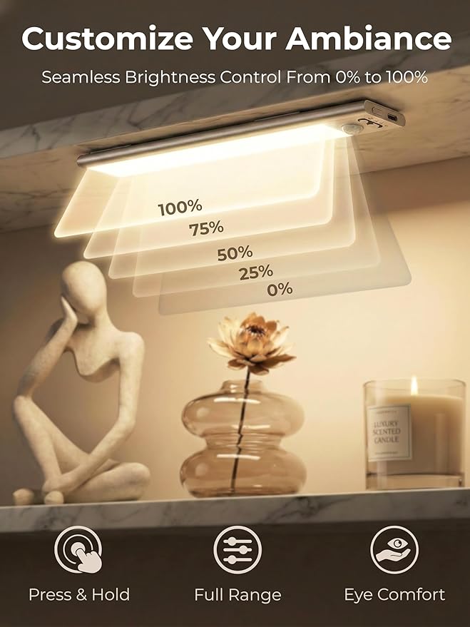 9 inch Under Cabinet Lighting, Cordless Rechargeable Motion Sensor Light Indoor - Image 6