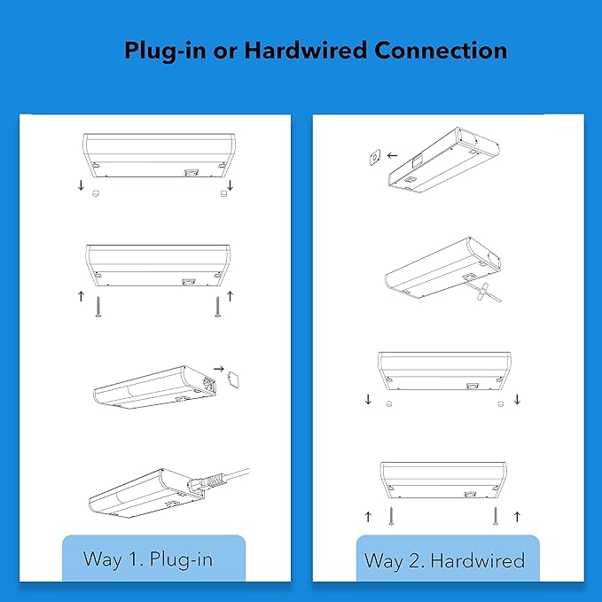 Hardwire Under Cabinet Lights Hardwired or Plug in Tasking Lighting White & RGB - Image 8