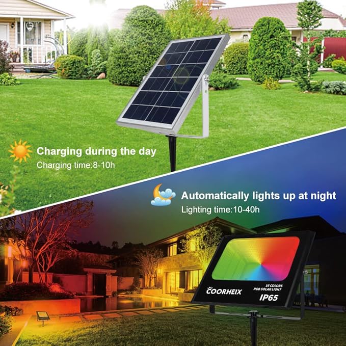 RGBW Solar Flood Lights Outdoor - Image 2