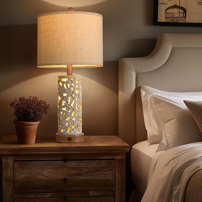 OYEARS 22'' Table Lamp Set of 2 - Image 2