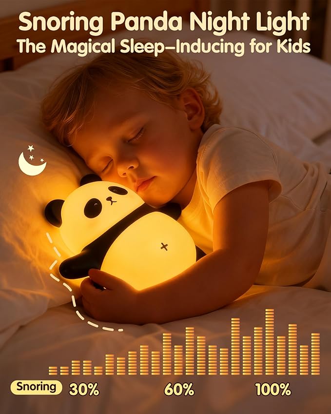 Snoring Panda Night Light for Kids, Upgraded Large Novelty Nursery Nightlight - Image 4