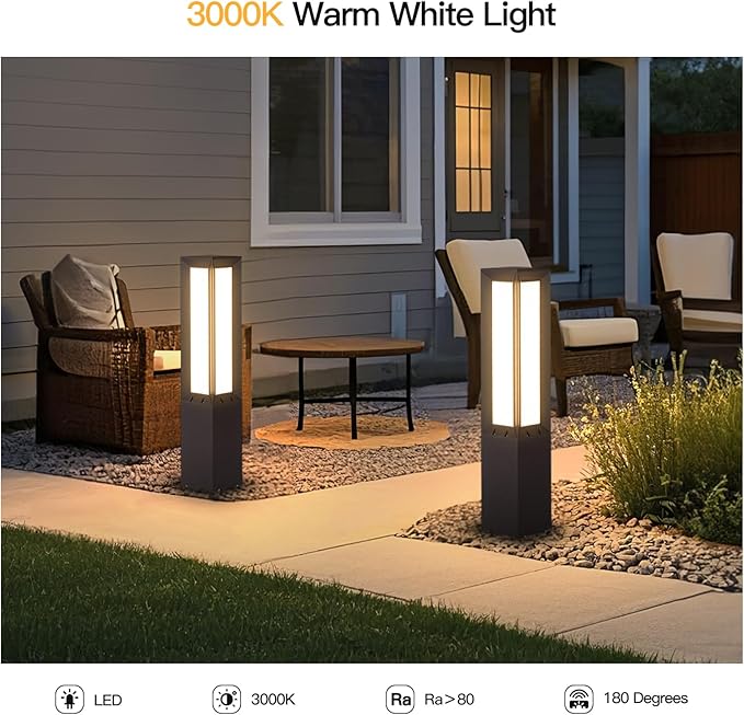 Solar Pathway Light, 31.5" Landscape Path Lights Outdoor Waterproof, Aluminum - Image 6