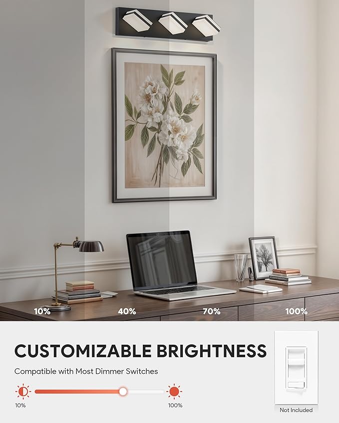 VONLUCE Bathroom Vanity Light Fixture, 3-Light Modern LED Vanity Lights - Image 4