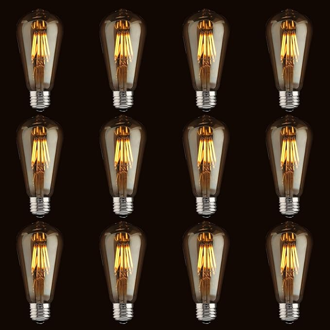 ASOKO LED Dimmable Vintage Edison Led Bulbs 6W Antique Style, 2300K Warm White by ASOKO