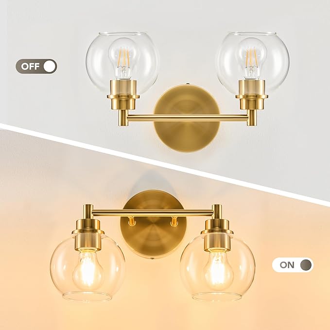VONLUCE Bathroom Light Fixtures, 2-Light Vanity Light - Image 2