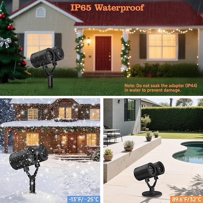 Christmas Projector Lights Outdoor, Snowflake Lights Night, Christmas Dynamic - Image 5