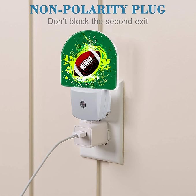 Night Light for Kids Girls Boys, Abstract American Football LED Night Light - Image 3