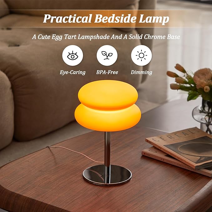 Orange Mushroom Lamp, Mid Century Modern Lamp - Image 6