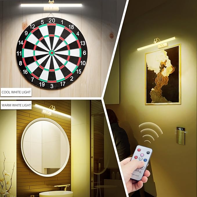 Picture Light, Picture Lights for Wall Cordless, Battery Wall Lights for - Image 4